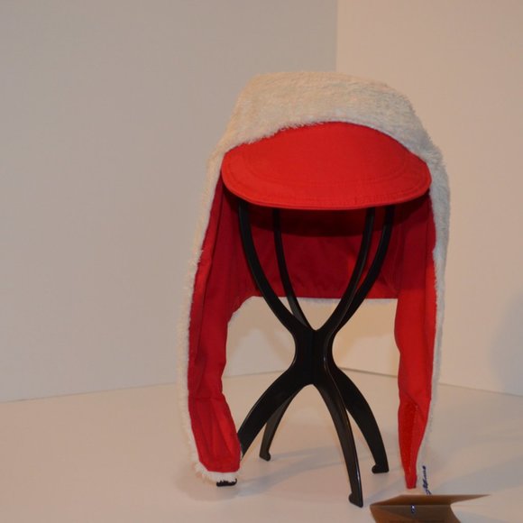 Homemade Musher Hat Red Waterproof Nylon Upper Shell White Fleece Inner Shell OS - Picture 14 of 16